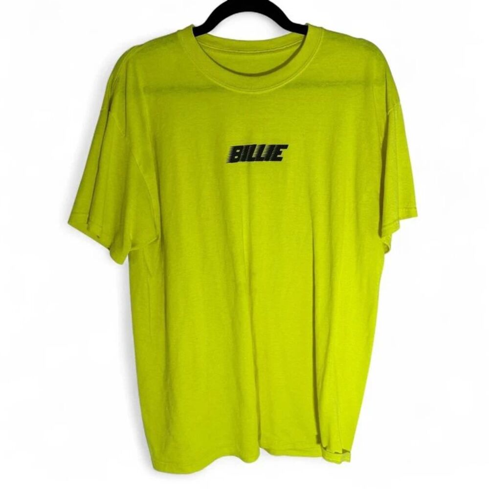 neon yellow billie eilish tee / official merch oversized graphic t shirt